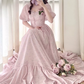 Robe de bal de princesse bustier à volants en satin long, robe de soirée C8117