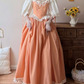 Robe de bal de princesse bustier à volants en satin long, robe de soirée C8117