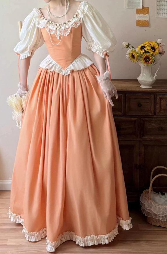 Robe de bal de princesse bustier à volants en satin long, robe de soirée C8117