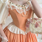Robe de bal de princesse bustier à volants en satin long, robe de soirée C8117