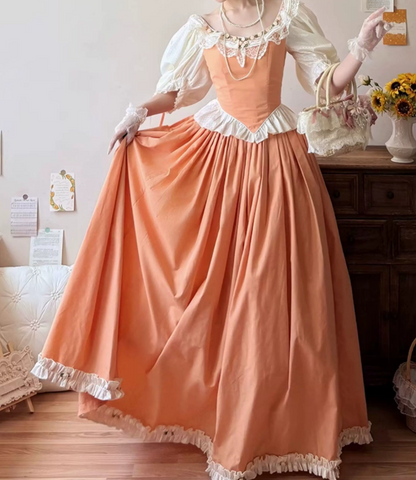 Robe de bal de princesse bustier à volants en satin long, robe de soirée C8117