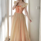 Robe de bal de princesse bustier à volants en satin long, robe de soirée C8117