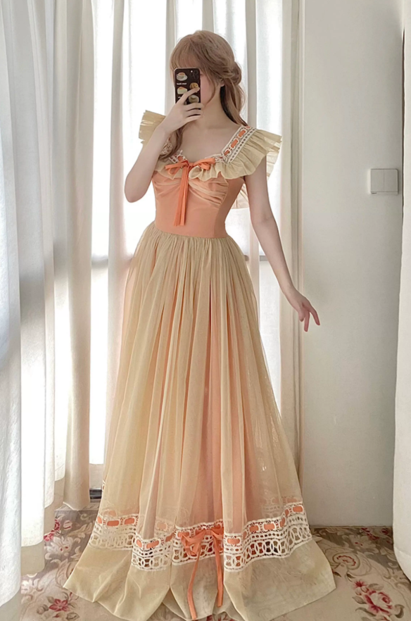Robe de bal de princesse bustier à volants en satin long, robe de soirée C8117