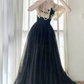 Robe de bal de princesse bustier à volants en satin long, robe de soirée C8117