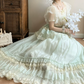 Robe de bal de princesse bustier à volants en satin long, robe de soirée C8117