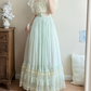 Robe de bal de princesse bustier à volants en satin long, robe de soirée C8117