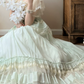 Robe de bal de princesse bustier à volants en satin long, robe de soirée C8117