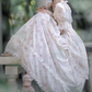 Robe de bal de princesse bustier à volants en satin long, robe de soirée C8117