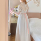 Robe de bal de princesse bustier à volants en satin long, robe de soirée C8117