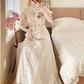 Robe de bal de princesse bustier à volants en satin long, robe de soirée C8117