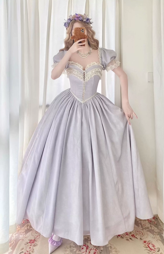 Robe de bal de princesse bustier à volants en satin long, robe de soirée C8117