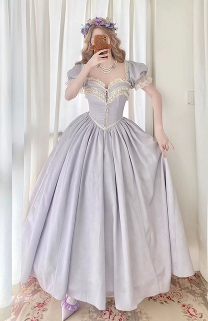 Robe de bal de princesse bustier à volants en satin long, robe de soirée C8117