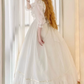 Superbe robe de mariée sirène bustier en satin et tulle, longue et en dentelle, C4563