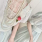 Lovely Short Sleeve Chiffon Prom Dress Ruffles Lace A-Line Evening Dress C8750
