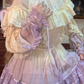 Elegant Long Sleeve High Collar Prom Dress Purple Lace A-Line Evening Dress C8754