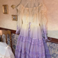 Elegant Long Sleeve High Collar Prom Dress Purple Lace A-Line Evening Dress C8754