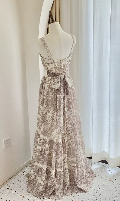 Robe de bal de princesse bustier à volants en satin long, robe de soirée C8117