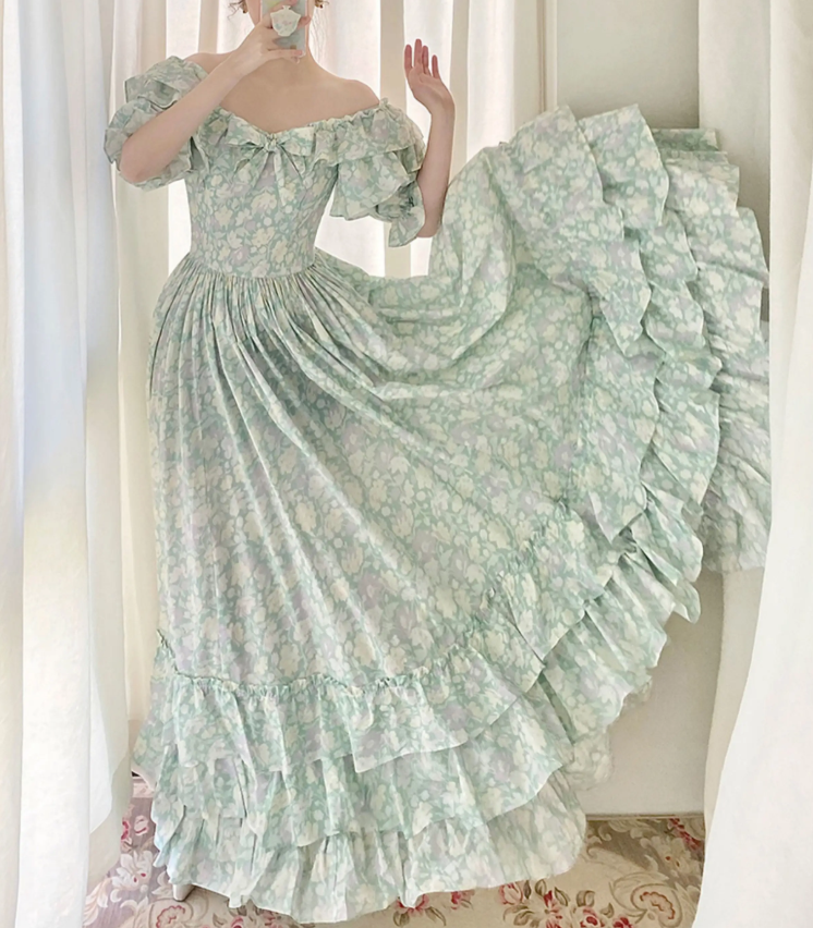 Robe de bal de princesse bustier à volants en satin long, robe de soirée C8117