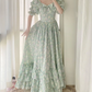Robe de bal de princesse bustier à volants en satin long, robe de soirée C8117