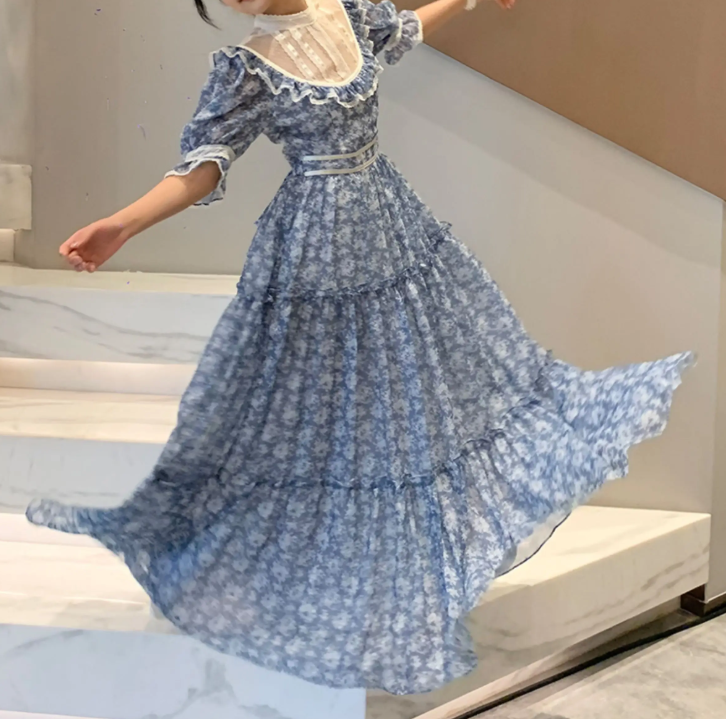 Robe de bal de princesse bustier à volants en satin long, robe de soirée C8117