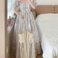 Trendy Short Sleeve Floral Ball Gown Bows Satin Sweet 16 Dresses C8770