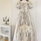 Trendy Short Sleeve Floral Ball Gown Bows Satin Sweet 16 Dresses C8770
