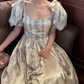 Trendy Short Sleeve Floral Ball Gown Bows Satin Sweet 16 Dresses C8770