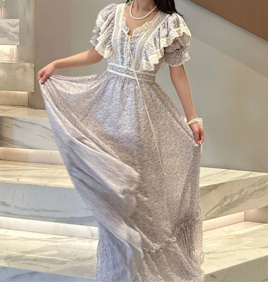 Robe de bal de princesse bustier à volants en satin long, robe de soirée C8117