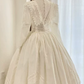Robe de bal de princesse bustier à volants en satin long, robe de soirée C8117