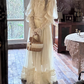 Robe de bal de princesse bustier à volants en satin long, robe de soirée C8117