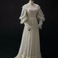 Robe de bal de princesse bustier à volants en satin long, robe de soirée C8117