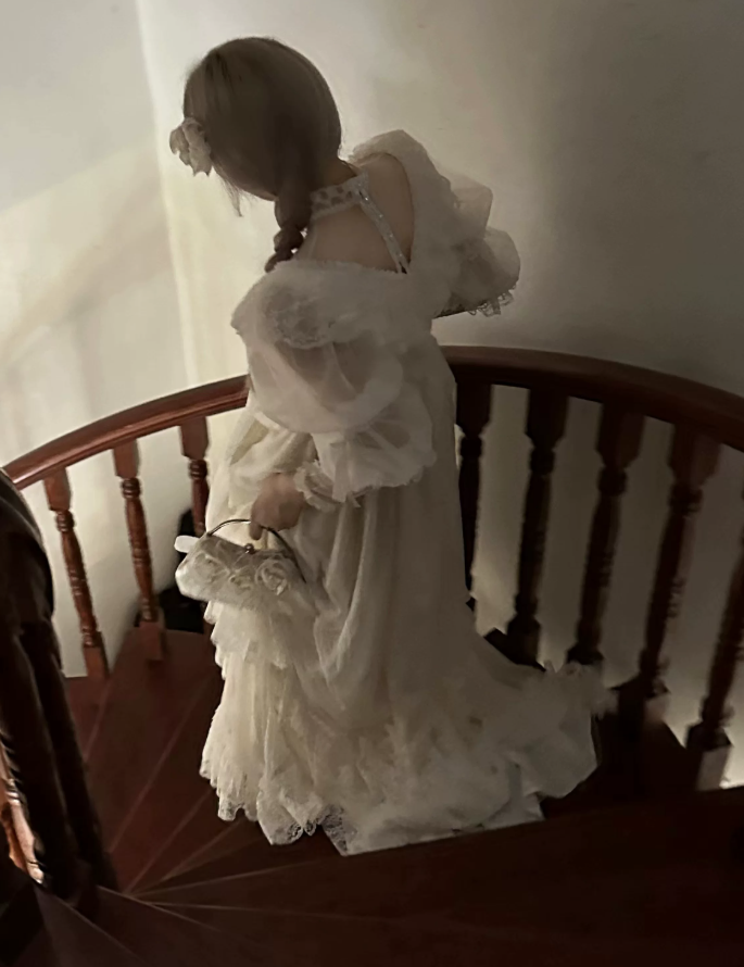 Robe de bal de princesse bustier à volants en satin long, robe de soirée C8117