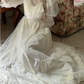 Robe de bal de princesse bustier à volants en satin long, robe de soirée C8117