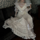 Robe de bal de princesse bustier à volants en satin long, robe de soirée C8117