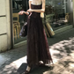 Vintage Spaghetti Straps Brown Prom Dress Lace Sequins A-Line Evening Dress C8784