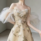 Robe de bal de princesse bustier à volants en satin long, robe de soirée C8117