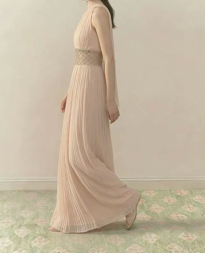 Robe de bal de princesse bustier à volants en satin long, robe de soirée C8117