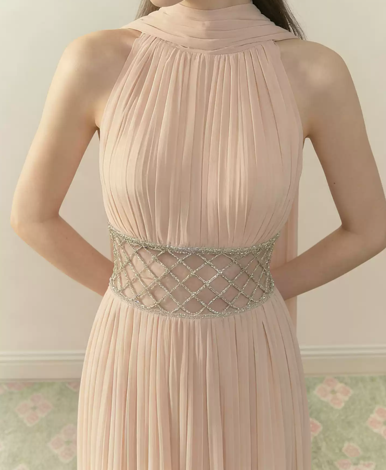 Robe de bal de princesse bustier à volants en satin long, robe de soirée C8117