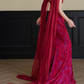 Robe de bal de princesse bustier à volants en satin long, robe de soirée C8117