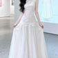 Robe de bal de princesse bustier à volants en satin long, robe de soirée C8117