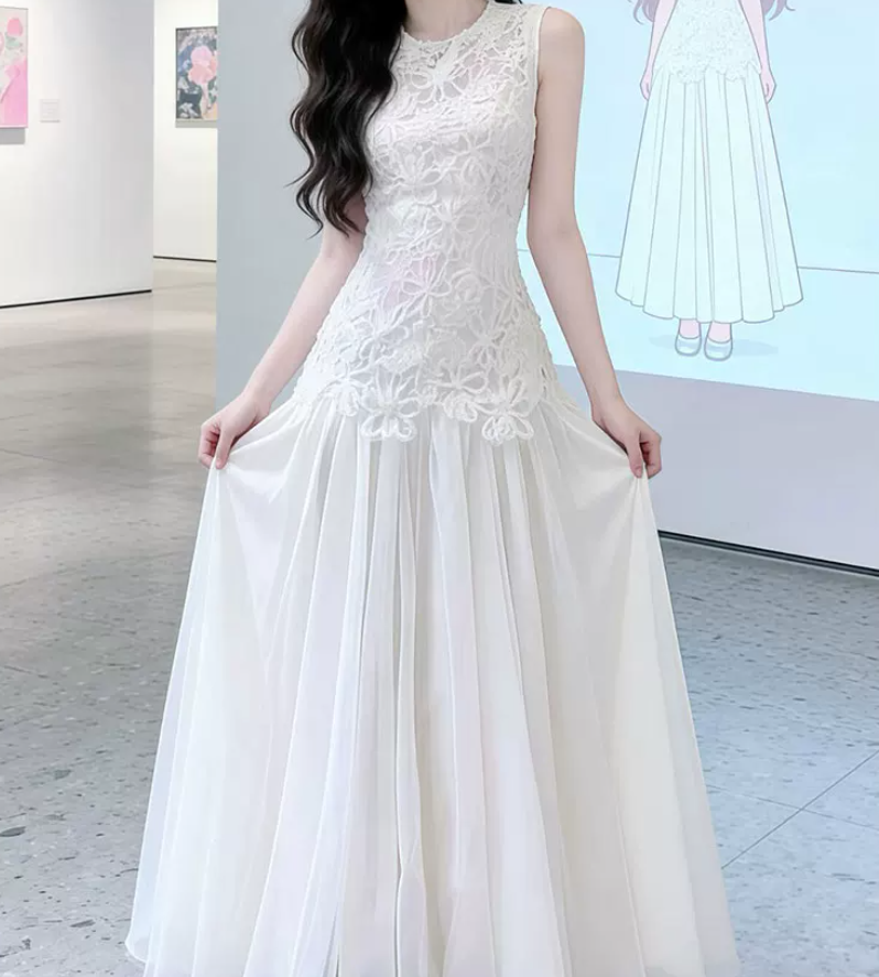 Robe de bal de princesse bustier à volants en satin long, robe de soirée C8117