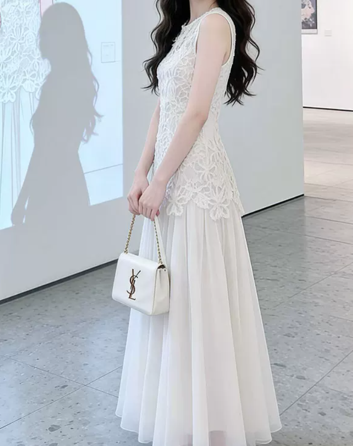 Robe de bal de princesse bustier à volants en satin long, robe de soirée C8117