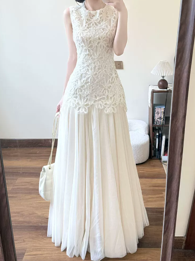 Robe de bal de princesse bustier à volants en satin long, robe de soirée C8117