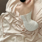 Elegant Strapless Beige Prom Dress Satin Mermaid Evening Dress C8796