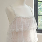 Elegant Spaghetti Straps White Prom Dress Tiered Sequins A-Line Evening Dress C8799