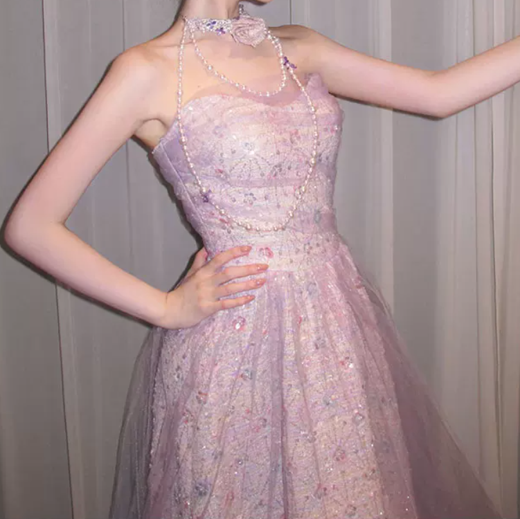 Robe de bal de princesse bustier à volants en satin long, robe de soirée C8117