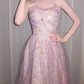 Robe de bal de princesse bustier à volants en satin long, robe de soirée C8117