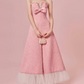 Robe de bal de princesse bustier à volants en satin long, robe de soirée C8117