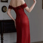 Robe de bal de princesse bustier à volants en satin long, robe de soirée C8117