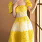 Robe de bal de princesse bustier à volants en satin long, robe de soirée C8117